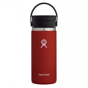 Hydro Flask 16oz Wide Mouth Coffee Travel Mug Lychee Red Discount